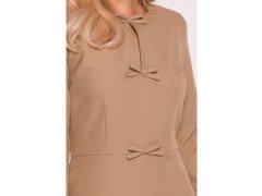Dámské šaty s&nbsp;mašlemi model 22185646 béžové - STYLOVE 5