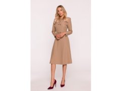 Dámské šaty s&nbsp;mašlemi model 22185646 béžové - STYLOVE 7