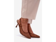 Kožené lodičky model 22205635 hnědé Maciejka - SWEET SHOES 1