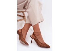 Kožené lodičky model 22205635 hnědé Maciejka - SWEET SHOES 3