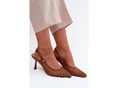 Kožené lodičky model 22205635 hnědé Maciejka - SWEET SHOES 5