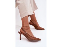 Kožené lodičky model 22205635 hnědé Maciejka - SWEET SHOES 6