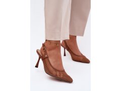Kožené lodičky model 22205635 hnědé Maciejka - SWEET SHOES 7