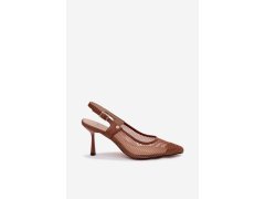 Kožené lodičky model 22205635 hnědé Maciejka - SWEET SHOES 8