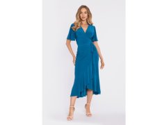 Zavinovací midi šaty modré model 22225133 - STYLOVE 4