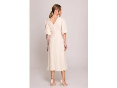 Dámské šaty s&nbsp;puff rukávy model 22260590 krémové - STYLOVE 2