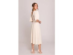 Dámské šaty s&nbsp;puff rukávy model 22260590 krémové - STYLOVE 6