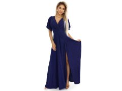 Třpytivé dlouhé šaty modré model 22260597 - numoco 4