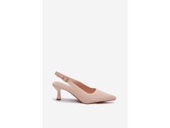 Textilní sandály béžové model 22261643 - SWEET SHOES 3