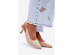 Textilní sandály béžové model 22261643 - SWEET SHOES 7