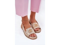 Kožené sandály model 22270405 zlaté - S.Barski 2