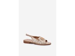 Kožené sandály model 22270405 zlaté - S.Barski 4