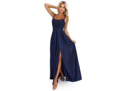 Dlouhé šaty tmavě modré model 22280144 - numoco 3