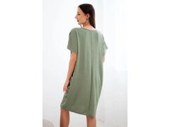Šaty s&nbsp;kapsami a&nbsp;přívěskem model 22281455 khaki - Kesi 1