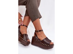 Dámské sandály hnědé model 22292792 - SWEET SHOES 2