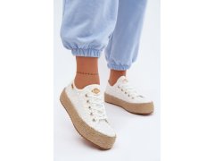 Krajkové tenisky espadrilky model 22324294 bílé - Lee Cooper 2