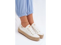 Krajkové tenisky espadrilky model 22324294 bílé - Lee Cooper 3