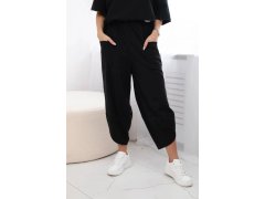 Dámský bavlněný komplet halenka + kalhoty model 22354128 černý - Kesi 1