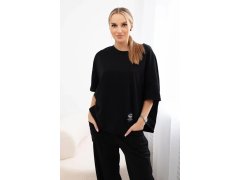 Dámský bavlněný komplet halenka + kalhoty model 22354128 černý - Kesi 4