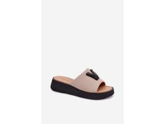 Kožené dámské nazouváky model 22358298 béžové - VINCEZA 8