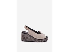 Kožené sandály model 22369836 béžové - S.Barski 4
