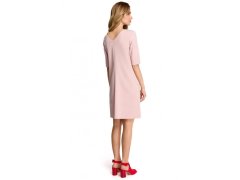 Dámské šaty model 22552520 pudrové - STYLOVE 1