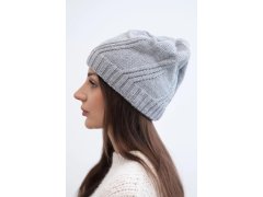 Dámská zimní vlněná čepice model 22557671 sv. šedá - Kesi 1