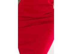 Midi šaty s&nbsp;odhalenými rameny a&nbsp;výstřihem ČERVENÉ model 21188869 - numoco basic 6